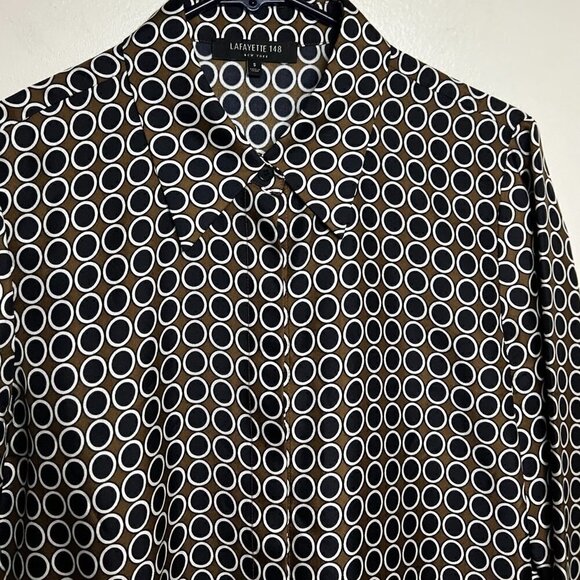 Lafayette 148 New York Blouse 100% Silk Size S (4-6) - Picture 5 of 5